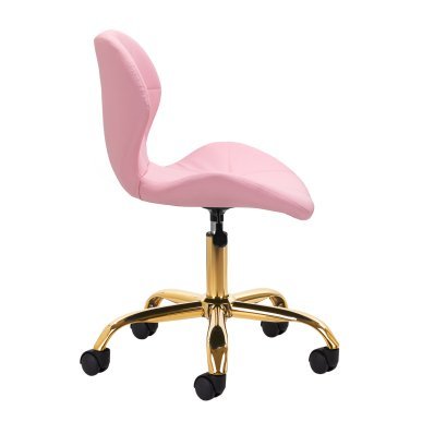 Professionele cosmetische kruk 4Rico QS-06G roze voor manicure, make-up, wenkbrauwstyling en receptiewerk