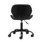 Professionele cosmetische kruk 4Rico QS-06B zwart met rugleuning en gaslift voor salon, make-up en receptiewerk