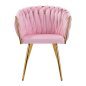 Professionele cosmetische stoel 4Rico QS-GW06G roze met comfortabele zit voor make-up, brows en receptie in salon of studio