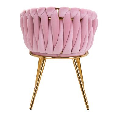 Professionele cosmetische stoel 4Rico QS-GW06G roze met comfortabele zit voor make-up, brows en receptie in salon of studio