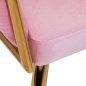 Professionele cosmetische stoel 4Rico QS-GW06G roze met comfortabele zit voor make-up, brows en receptie in salon of studio
