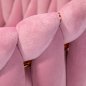 Professionele cosmetische stoel 4Rico QS-GW06G roze met comfortabele zit voor make-up, brows en receptie in salon of studio