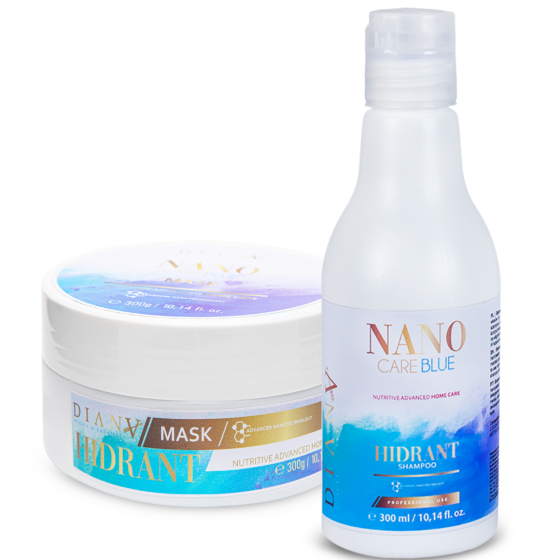 NanoCare Blue Set shampooing + masque pour cheveux 300ml + 300g