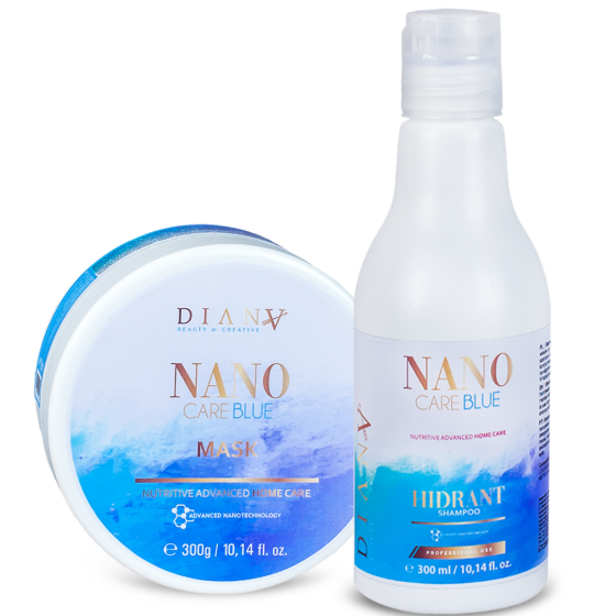 NanoCare Blue Set shampooing + masque pour cheveux 300ml + 300g