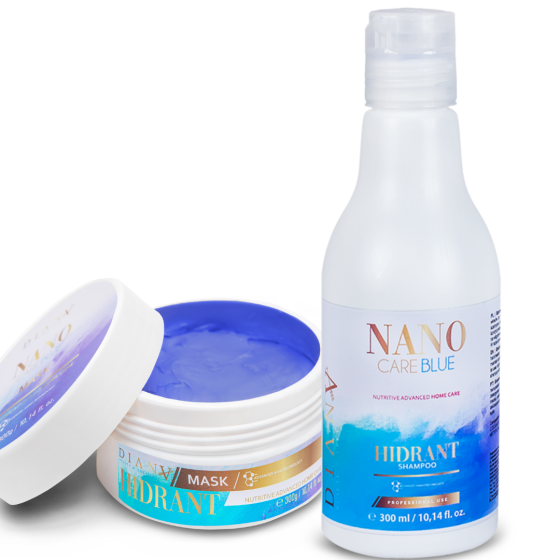 NanoCare Blue Zestaw: szampon + maska do włosów 300ml + 300g