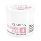 Buildergel voor nagels Claresa Rubber Gel 4, dikke nude framboosroze gel voor opbouw, verlenging en correctie, 90 g