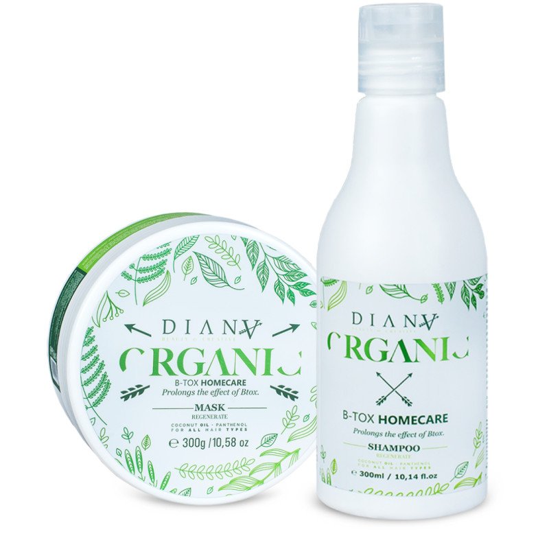 Organic Zestaw po Rekonstrukcji Włosów 300ml + 300g – Szampon, Maska i Anti-Frizz