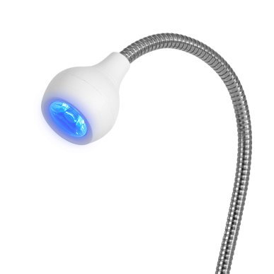 UV-puntlamp Glow Snake 3W wit met USB voor gerichte geluitharding bij manicure en professionele salonbehandelingen