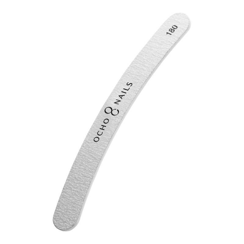 Bananenvijl voor nagels Ocho Nails 100/180, professionele nagelvijl voor manicure, gel, acryl en natuurlijke nagels, 10 stuks