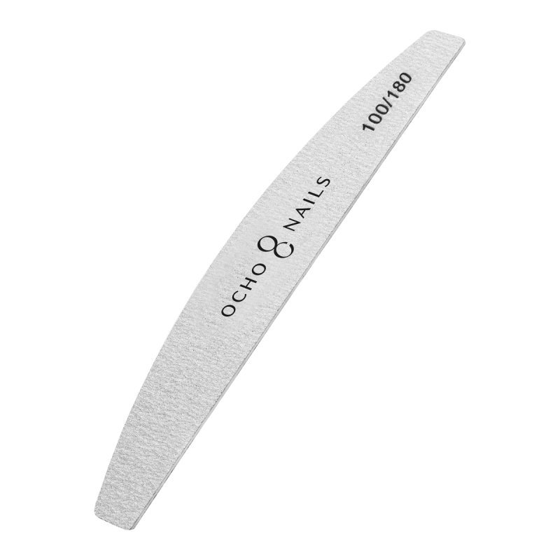 Ocho Nails half-moon slim file 100/180 10 pcs. Ocho Nails half-moon slim file 100/180 10 pcs.
