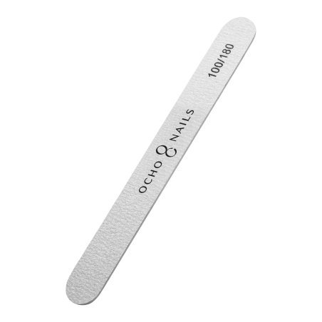 Rechte nagelvijl Ocho Nails Slim 100/180, 10 stuks voor professionele manicure, gel, acryl en natuurlijke nagels