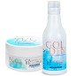 Golden Protein Blue haarverzorgingsset 300 ml + 300 g voor blond droog haar na proteïne ontkrullen