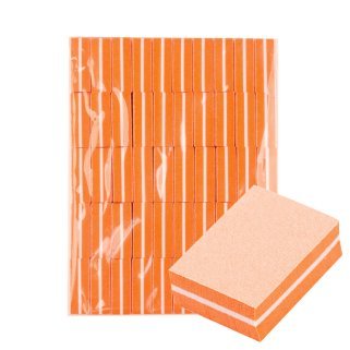 Bufferblok voor manicure Ocho Nails mini oranje 100/180, 50 stuks voor professionele salonmanicure en nette afwerking