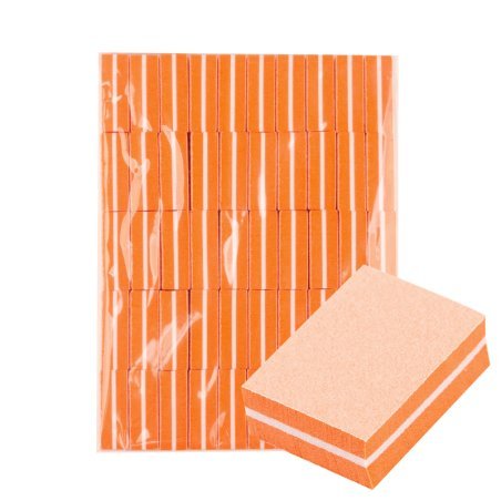 Bufferblok voor manicure Ocho Nails mini oranje 100/180, 50 stuks voor professionele salonmanicure en nette afwerking