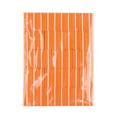 Bufferblok voor manicure Ocho Nails mini oranje 100/180, 50 stuks voor professionele salonmanicure en nette afwerking