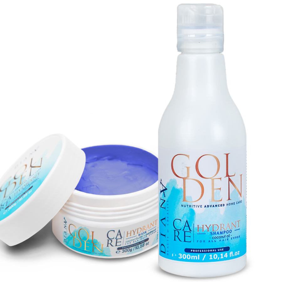 GOLDEN Care BLUE set shampoo + haarmasker 300ml + 300g