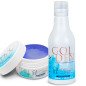 Golden Protein Blue haarverzorgingsset 300 ml + 300 g voor blond droog haar na proteïne ontkrullen