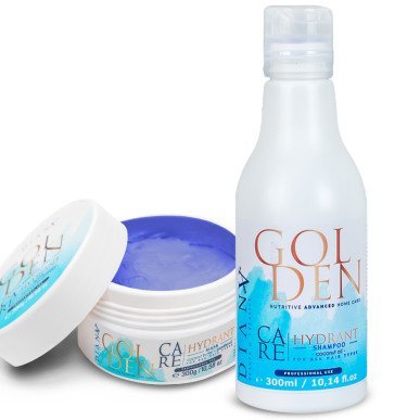 GOLDEN Care BLUE Set: Shampoo + Haarmaske 300ml + 300g