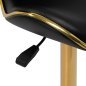 Professionele cosmetische kruk Gabbiano Q-4599G zwart goud met rugleuning voor salons, praktijken en mobiele werkplekken Professionele cosmetische kruk Gabbiano Q-4599G zwart goud met rugleuning voor salons, praktijken en mobiele werkplekken