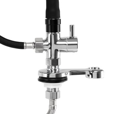 Watervalmengkraan Gabbiano voor kapperswasunit met brede waterstraal voor comfortabel professioneel wassen in de salon
