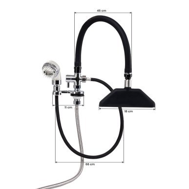 Watervalmengkraan Gabbiano voor kapperswasunit met brede waterstraal voor comfortabel professioneel wassen in de salon