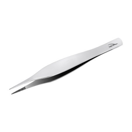 Puntpincet NGHIA Export T-10 chroom 116 mm voor wenkbrauwstyling, fijne haartjes en professioneel cosmetisch werk