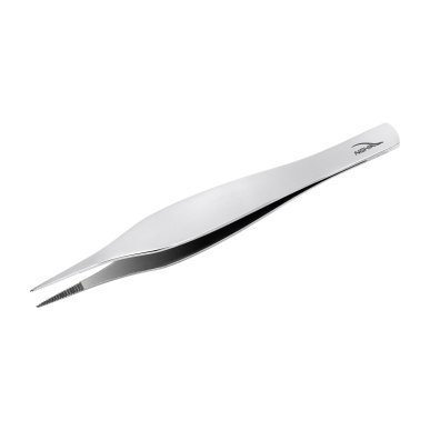 Puntpincet NGHIA Export T-10 chroom 116 mm voor wenkbrauwstyling, fijne haartjes en professioneel cosmetisch werk