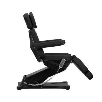 Professionele elektrische behandelstoel Sillon Classic met 3 motoren zwart voor salon, beautypraktijk en manicurewerkplek