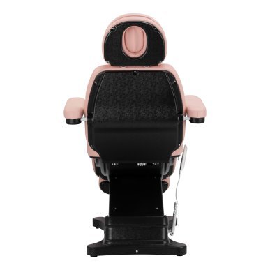Elektrische behandelstoel Sillon Classic met 3 motoren in roze voor professionele cosmetische en esthetische salonbehandelingen