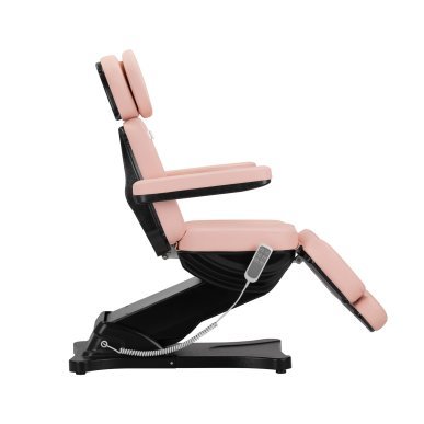 Elektrische behandelstoel Sillon Classic met 3 motoren in roze voor professionele cosmetische en esthetische salonbehandelingen