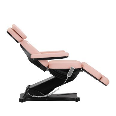 Elektrische behandelstoel Sillon Classic met 3 motoren in roze voor professionele cosmetische en esthetische salonbehandelingen