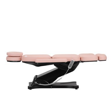 Elektrische behandelstoel Sillon Classic met 3 motoren in roze voor professionele cosmetische en esthetische salonbehandelingen