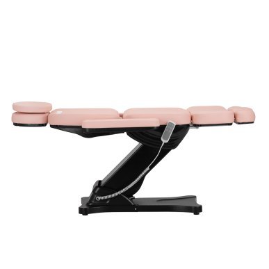 Elektrische behandelstoel Sillon Classic met 3 motoren in roze voor professionele cosmetische en esthetische salonbehandelingen