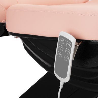 Elektrische behandelstoel Sillon Classic met 3 motoren in roze voor professionele cosmetische en esthetische salonbehandelingen