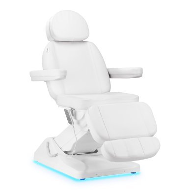 Elektrische behandelstoel Sillon Luxury wit met 3 motoren voor gezichts-, lichaams- en esthetische behandelingen