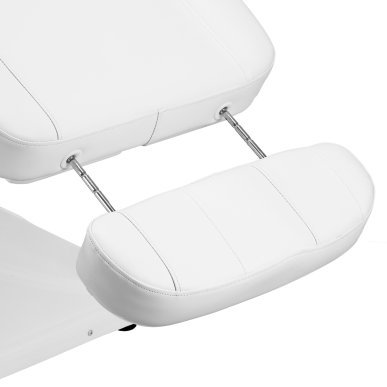 Professionele behandelstoel Sillon Luxury met 3 motoren, witte uitvoering en voetbediening voor salon, beautypraktijk en