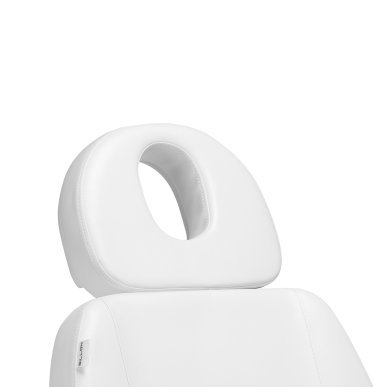 Professionele behandelstoel Sillon Luxury met 3 motoren, witte uitvoering en voetbediening voor salon, beautypraktijk en