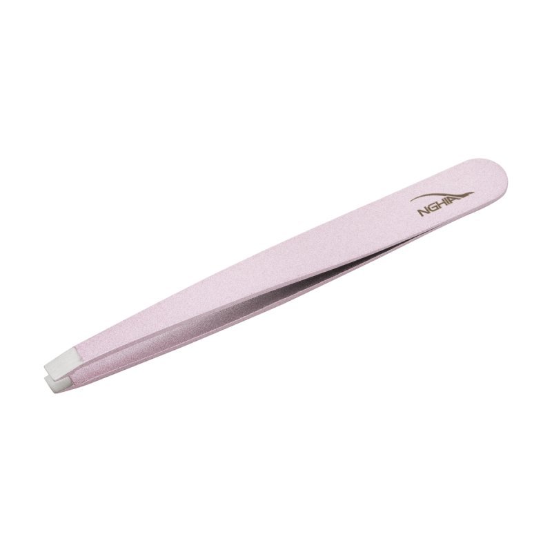 Wenkbrauwpincet NGHIA Export N.404 roze voor nauwkeurige wenkbrauwstyling en professioneel gebruik in salon of beautypraktijk Wenkbrauwpincet NGHIA Export N.404 roze voor nauwkeurige wenkbrauwstyling en professioneel gebruik in salon of beautypraktijk