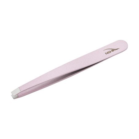 Wenkbrauwpincet NGHIA Export N.404 roze voor nauwkeurige wenkbrauwstyling en professioneel gebruik in salon of beautypraktijk