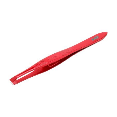 Wenkbrauwpincet Nghia Export N-425 rood van roestvrij staal voor nauwkeurige styling in salon en beautypraktijk