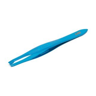 Wenkbrauwpincet Nghia Export N-425 blauw, professionele cosmetische pincet voor precieze styling in salon en beautypraktijk