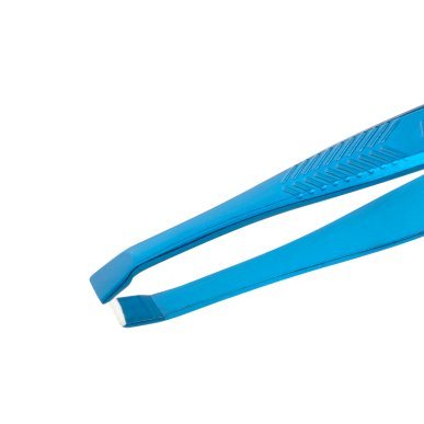 Wenkbrauwpincet Nghia Export N-425 blauw, professionele cosmetische pincet voor precieze styling in salon en beautypraktijk