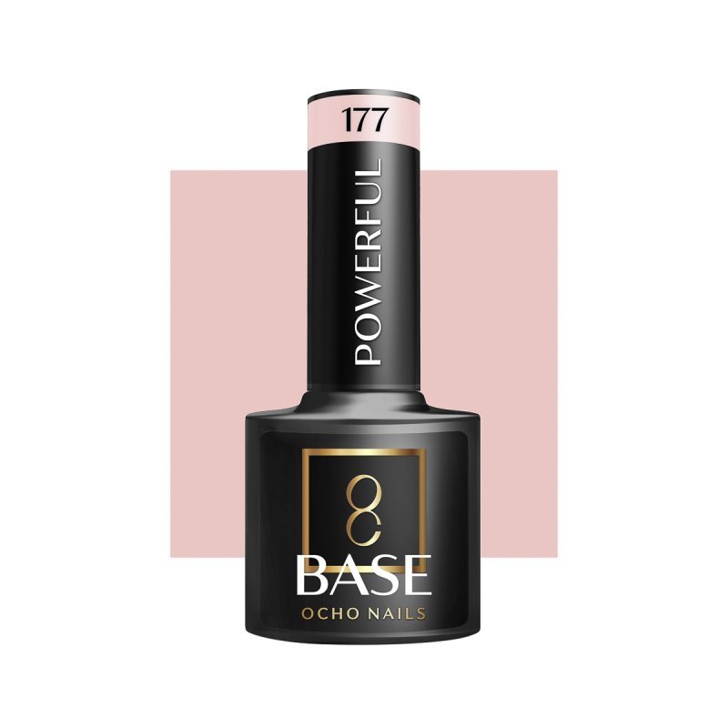 Hybride base OCHO NAILS Powerful 177 voor duurzame, sterke, natuurlijk ogende nagels en manicure tot 3 weken, 5 g