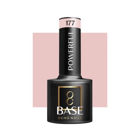 Hybride base OCHO NAILS Powerful 177 voor duurzame, sterke, natuurlijk ogende nagels en manicure tot 3 weken, 5 g