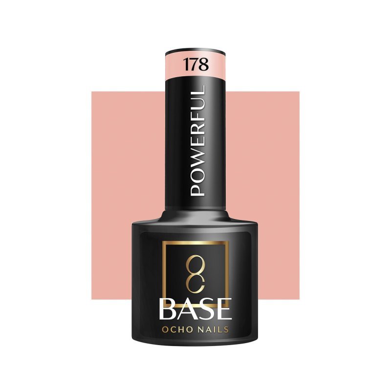 Hybride base OCHO NAILS Powerful 178 voor natuurlijke nagels, duurzame salonmanicure, French en babyboomer, 5 g