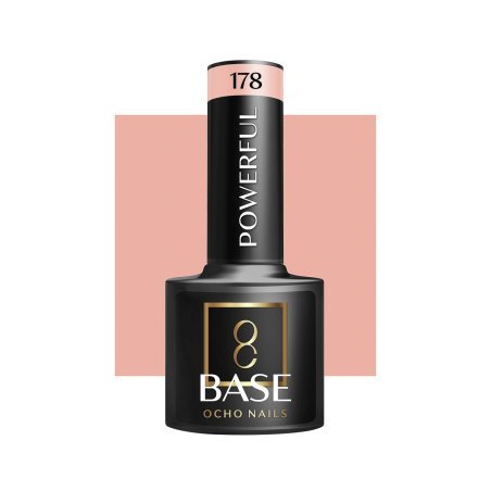 Hybride base OCHO NAILS Powerful 178 voor natuurlijke nagels, duurzame salonmanicure, French en babyboomer, 5 g