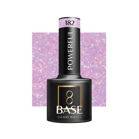 Hybride base OCHO NAILS Powerful 182 voor natuurlijke nagels, zelfnivellerend en duurzaam, 5 g voor manicure