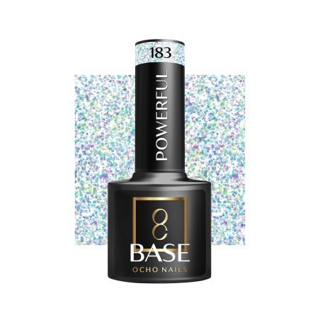 Hybride base OCHO NAILS Powerful 183 5 g met zelfnivellerende formule voor duurzame manicure en natuurlijke nagels