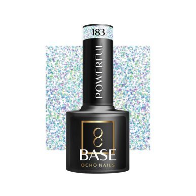 Hybride base OCHO NAILS Powerful 183 5 g met zelfnivellerende formule voor duurzame manicure en natuurlijke nagels
