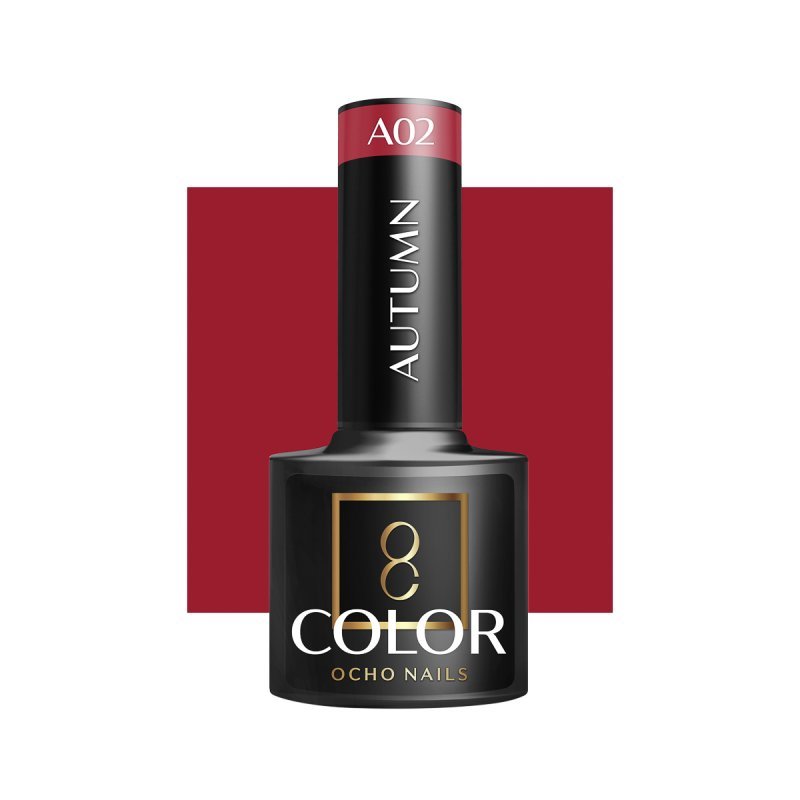 Hybride nagellak OCHO NAILS Autumn A02 5 g voor professionele nagelstyling met intense glans en kleurvastheid Hybride nagellak OCHO NAILS Autumn A02 5 g voor professionele nagelstyling met intense glans en kleurvastheid